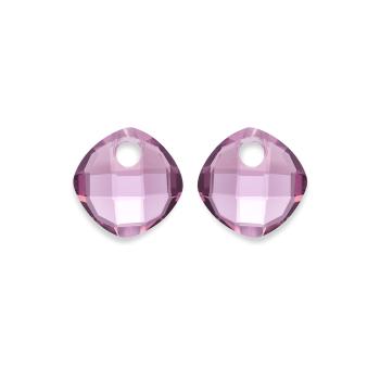Sparkling Jewels Prívesky na náušnice z fialového ruženínu EAGEM59-CC