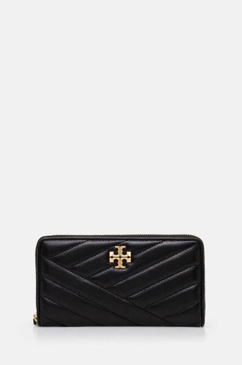 Peňaženka Tory Burch Kira Chevron dámska, čierna farba, 90348