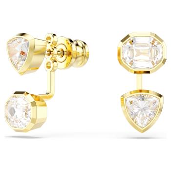 Swarovski Asymetrické pozlátené náušnice 2v1 Imber 5705461