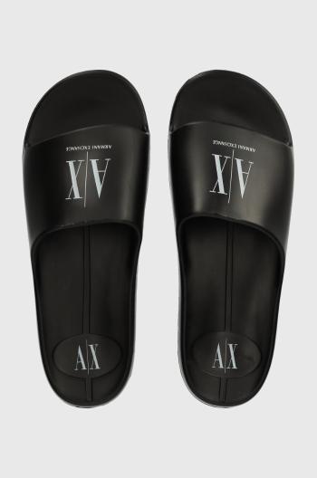 Šľapky Armani Exchange pánske, čierna farba, XUP012 XV675 S277