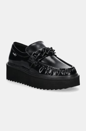 Poltopánky Love Moschino dámske, čierna farba, na platforme, JA10446I0LJD0000