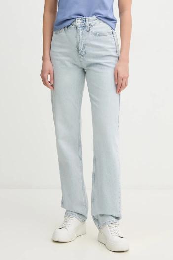 Bavlnené rifle Calvin Klein Jeans dámske, vysoký pás, J20J225132