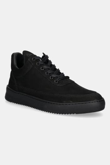 Nubukové tenisky Filling Pieces Low Top Ripple Nubuck pánske, čierna farba, 25122841847