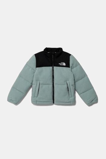 Detská páperová bunda The North Face KID 1996 RETRO NUPTSE JACKET tyrkysová farba, NF0A82TS1OC1