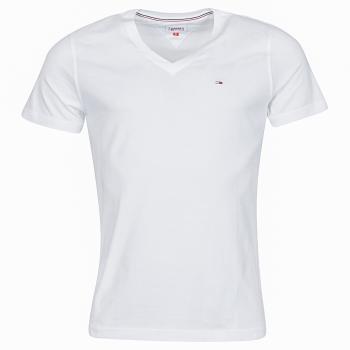 Tommy Jeans  TJM ORIGINAL JERSEY TEE V NECK  Tričká s krátkym rukávom Biela