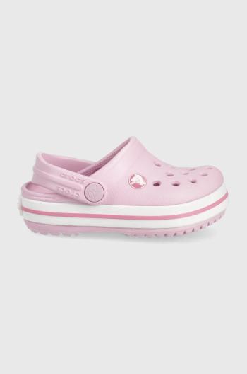 Detské šľapky Crocs ružová farba