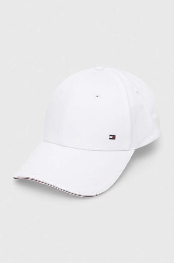 Bavlnená šiltovka Tommy Hilfiger biela farba,jednofarebná,AM0AM12035