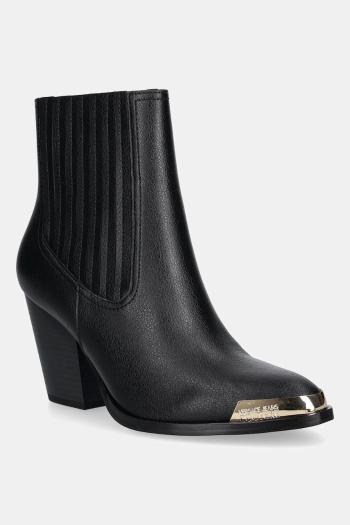 Kožené členkové topánky Versace Jeans Couture čierna farba, na podpätku, 79VA3S26 ZPB68 899
