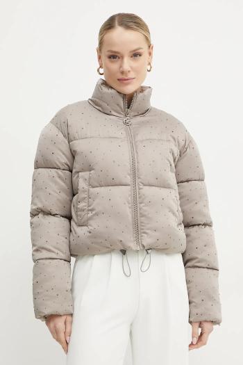 Bunda Guess ANTONIA šedá farba, zimná, oversize, W5RL04 WGVD2
