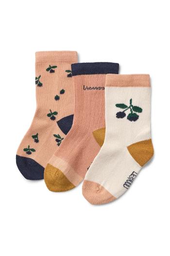 Detské ponožky Liewood Silas Socks 3-Pack 3-pak oranžová farba, LW20014