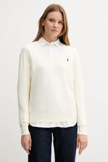 Bavlnený sveter Polo Ralph Lauren béžová farba, ľahký, 211972105