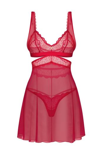 Červená babydoll košieľka Cupide Desir