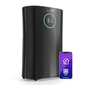 Klarstein DryFy ProConnect 24L odvlhčovač vzduchu, 24 l/deň, 36 m², WiFi, Aplikácia, LED indikátor, 24-hodinový časovač