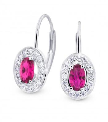 Cutie Jewellery Pôvabné náušnice s trblietavými zirkónmi Z8049-55-X-2 červená