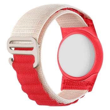 NYLON Remienok s obalom pre Apple AirTag červený