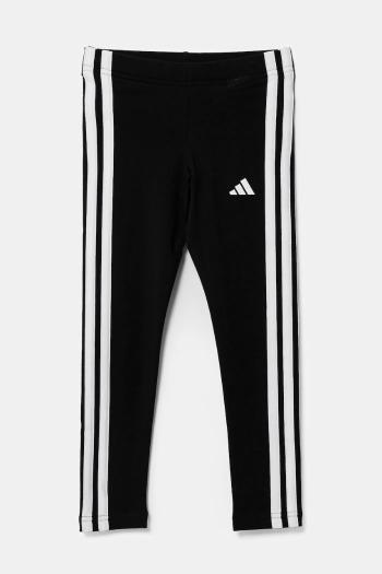 Detské legíny adidas čierna farba, s nášivkou, JE0313