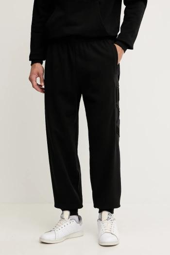 Bavlnené tepláky EA7 Emporio Armani čierna farba, jednofarebná, AF10432.7M000154