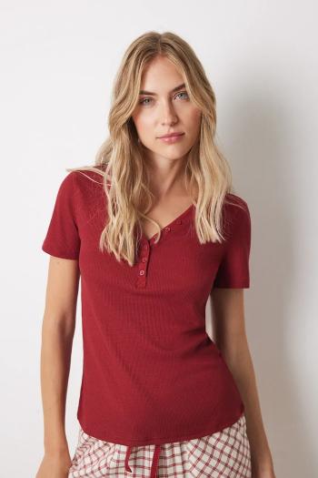 Pyžamové tričko women'secret MIX AND MATCH LOVE ACTUALLY červená farba, 3278435