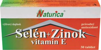 NATURICA SELÉN + ZINOK, vitamín E 30 tabliet