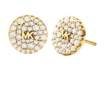 Michael Kors Trblietavé pozlátené náušnice kôstky so zirkónmi Premium MKC1496AN710