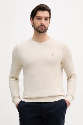 Bavlnený sveter Tommy Hilfiger čierna farba, ľahké, MW0MW36347