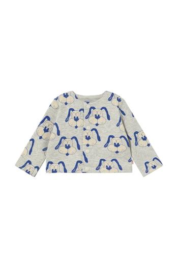 Bunda Tinycottons DOGS BABY JACKET šedá farba, SS25-467