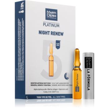 MartiDerm Platinum Night Renew intenzívne sérum na podporu tvorby kolagénu 5x2 ml