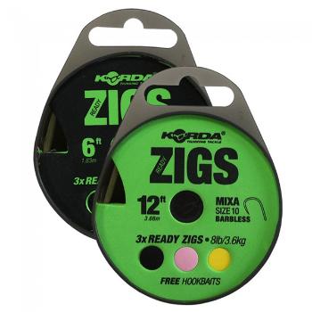 Korda návazec ready tied zig rig s protihrotem 3 ks - 300 cm