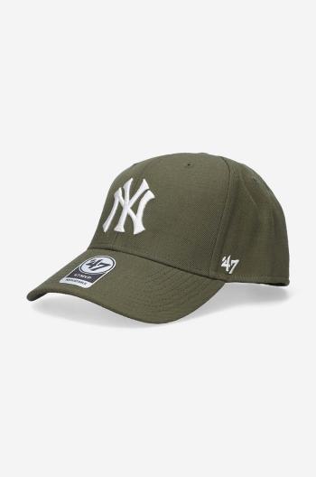 Šiltovka 47 brand MLB New York Yankees zelená farba, s nášivkou, B-MVPSP17WBP-SWL