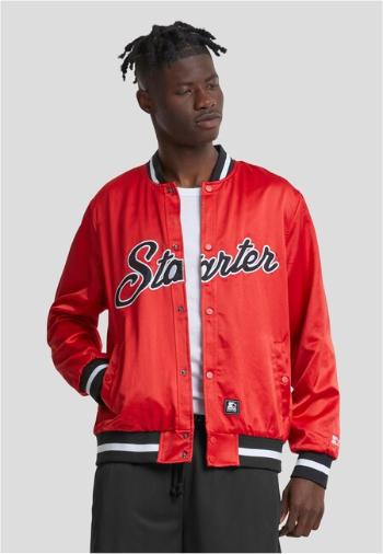 Starter Satin College Jacket cityred - L