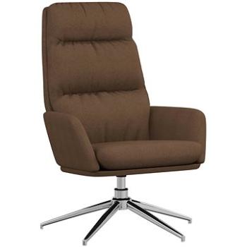 Relaxačné kreslo hnedé textil, 341133
