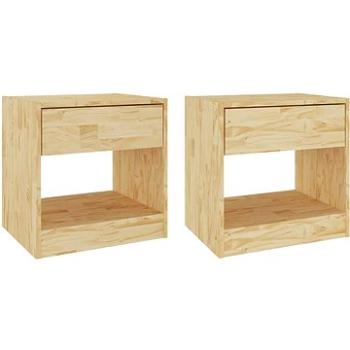 SHUMEE Nočné stolíky 2 ks 40 × 31 × 40 cm masívne borovicové drevo, 808064