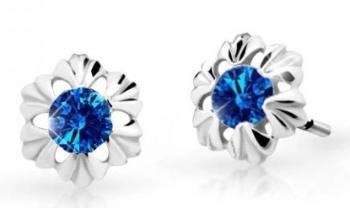 Cutie Jewellery Detské náušnice z bieleho zlata C2213-30-X-2 modrá