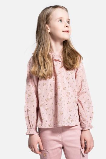 Detská bavlnená blúzka Coccodrillo ružová farba, vzorovaná, DREAM DIARIES GIRL KIDS