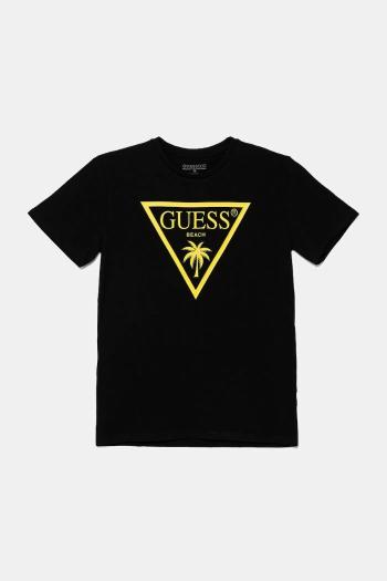 Detské tričko Guess čierna farba, s potlačou, L5GI29 J1314