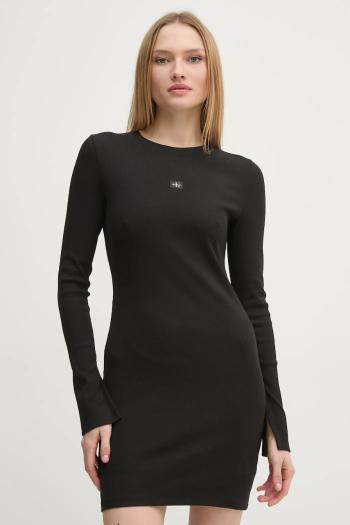 Šaty Calvin Klein Jeans čierna farba, mini, priliehavá, J20J225112