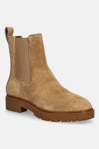 Semišové topánky chelsea Lauren Ralph Lauren Allyson hnedá farba, na platforme, 802974477001