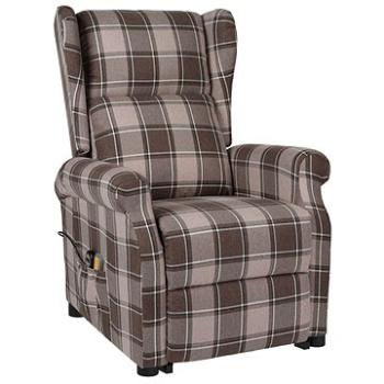 Shumee zdvíhacie polohovacie kreslo béžové textil, 329470