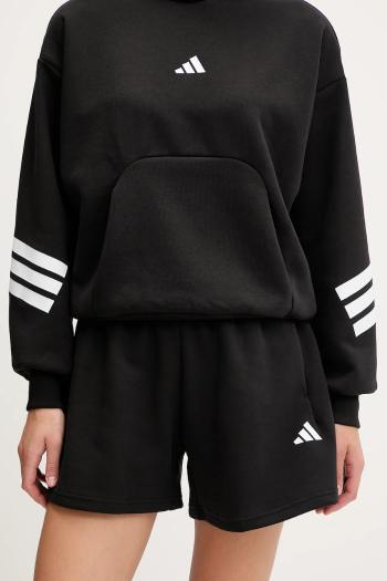 Šortky adidas Future Icons čierna farba, jednofarebná, vysoký pás, JC5466
