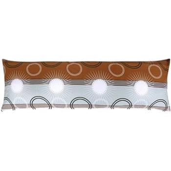 Bellatex obliečka – Náhradný manžel vankúš 55 × 180 cm 90/239 – hnedé lúče (7925)
