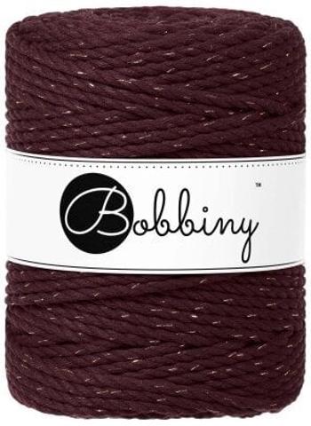 Bobbiny 3PLY Macrame Rope 5 mm 100 m Golden Burgundy Špagát