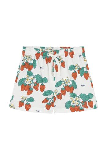 Detské bavlnené šortky Tinycottons STRAWBERRIES SHORT béžová farba, vzorované, SS25-002