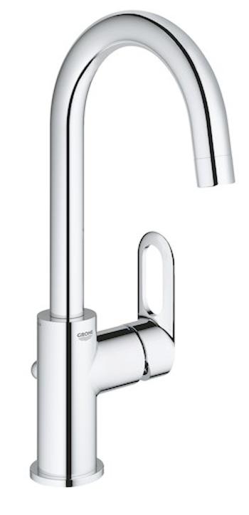 Vysoká umývadlová batéria GROHE Loop s výpusťou chróm 23763000