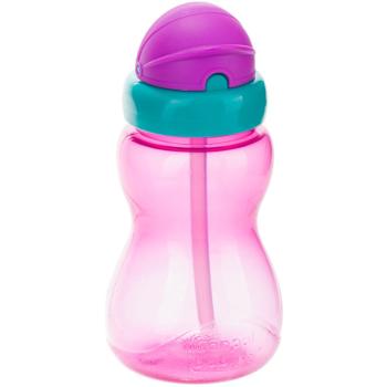 Canpol babies Sport Cup detská fľaša s rúrkou 12m+ Pink 270 ml