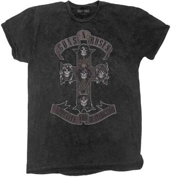 Guns N' Roses Tričko Monochrome Cross Unisex Dip-Dye on Black XL