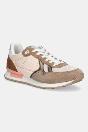 Tenisky Pepe Jeans BRIT CAMP W dámske, hnedá farba, PLS40038