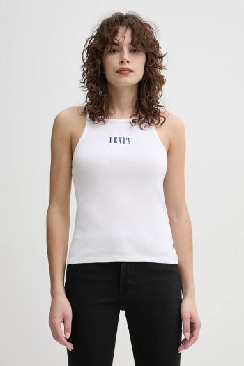 Bavlnený top Levi's biela farba, A9415