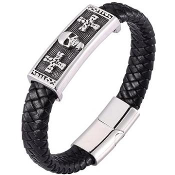 Predator Q1 Kožený náramok 19,5 cm – kríže/lebky PD0480 (16708)