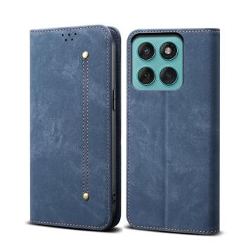 DENIM Peňaženkový kryt pre Motorola Edge 60 / Edge 60 Fusion modrý