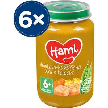 Hami hráškovo-kukuričné pyré s teľacím 6× 200 g (5900852034329)